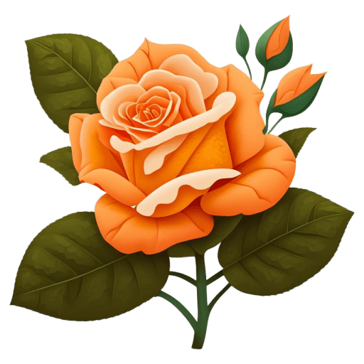 Orange Rose 2 icon