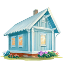 Blue Swedish Tiny House icon