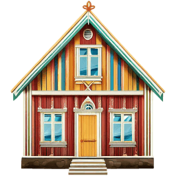 Colorful Wood House icon