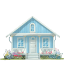 Blue 2 House icon