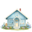 Blue Wood 1 House icon