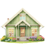 Green Swedish Wood House icon