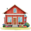 Red Swedish Wood House icon