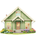 Green-Swedish-Wood-House icon