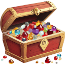Red Flat Treasure Chest icon