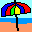 Beach-umbrella icon