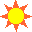 Blazing sun icon