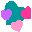 Multi heart icon