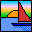 Red sails icon