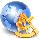 Globe-sextant icon
