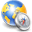 Globe-compass-silver icon