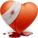 Heart bandaged icon