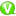 Speech balloon green v icon