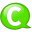 Speech balloon green c icon