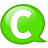 Speech balloon green c icon