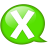 Speech-balloon-green-x icon