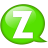 Speech balloon green z icon