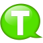 Speech-balloon-green-t icon