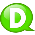 Speech-balloon-green-d icon