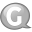 Speech balloon white g icon