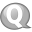 Speech balloon white q icon
