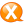 Speech balloon orange x icon