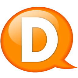 Speech balloon orange d icon