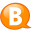 Speech balloon orange b icon