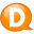 Speech-balloon-orange-d icon