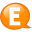 Speech-balloon-orange-e icon