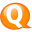 Speech-balloon-orange-q icon