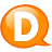 Speech-balloon-orange-d icon