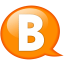 Speech-balloon-orange-b icon