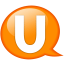 Speech-balloon-orange-u icon