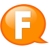 Speech-balloon-orange-f icon
