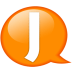 Speech-balloon-orange-j icon