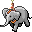 Elephant walk icon