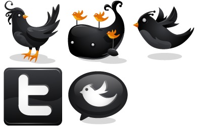 Black Twitter Icons