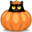 Cat pumpkin icon