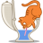 Cat drink icon