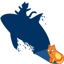 Cat shadow whale icon