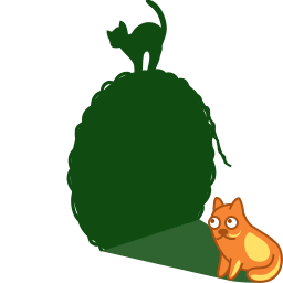 Cat shadow ball icon
