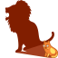 Cat shadow lion icon