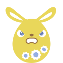 Yellow angry icon