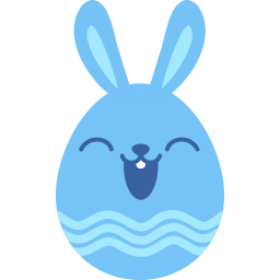 Blue happy icon