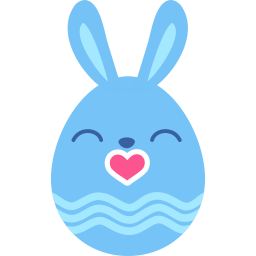 Blue kiss icon