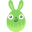 Green surprised icon