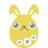Yellow sad icon