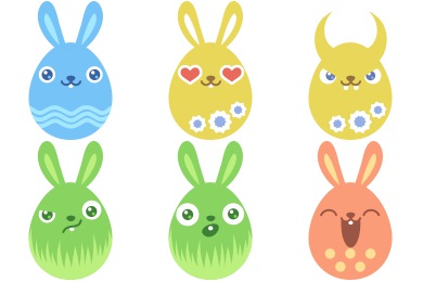 Easter Egg Bunny Icons
