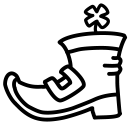 Boot clover outline icon